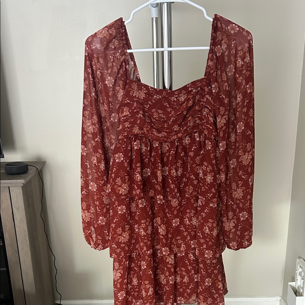 Altar'd State Red Floral Dress